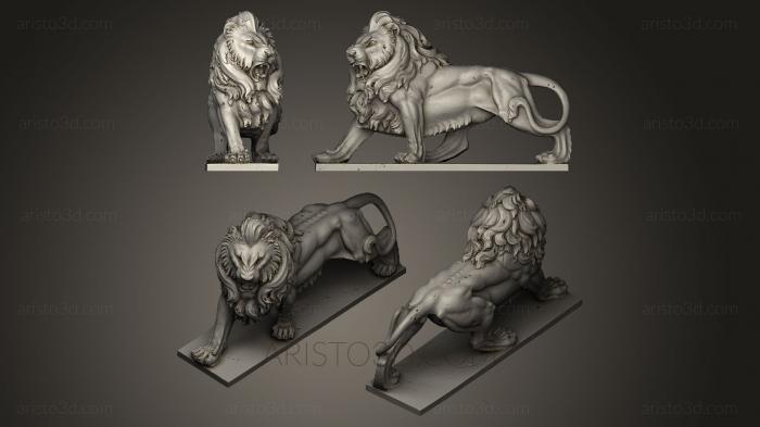 Figurines lions tigers sphinxes (STKL_0068) 3D model for CNC machine